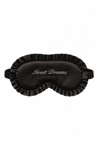 Black Personalised Ruffle Beauty Sleep Eye Mask